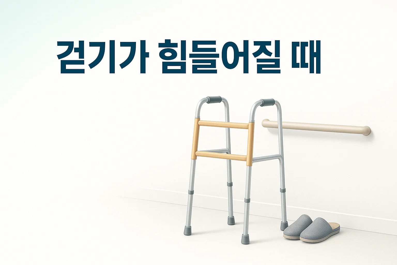 송도 이레한의원에서 다계통 위축증의 보행 곤란을 설명하는 안내 이미지