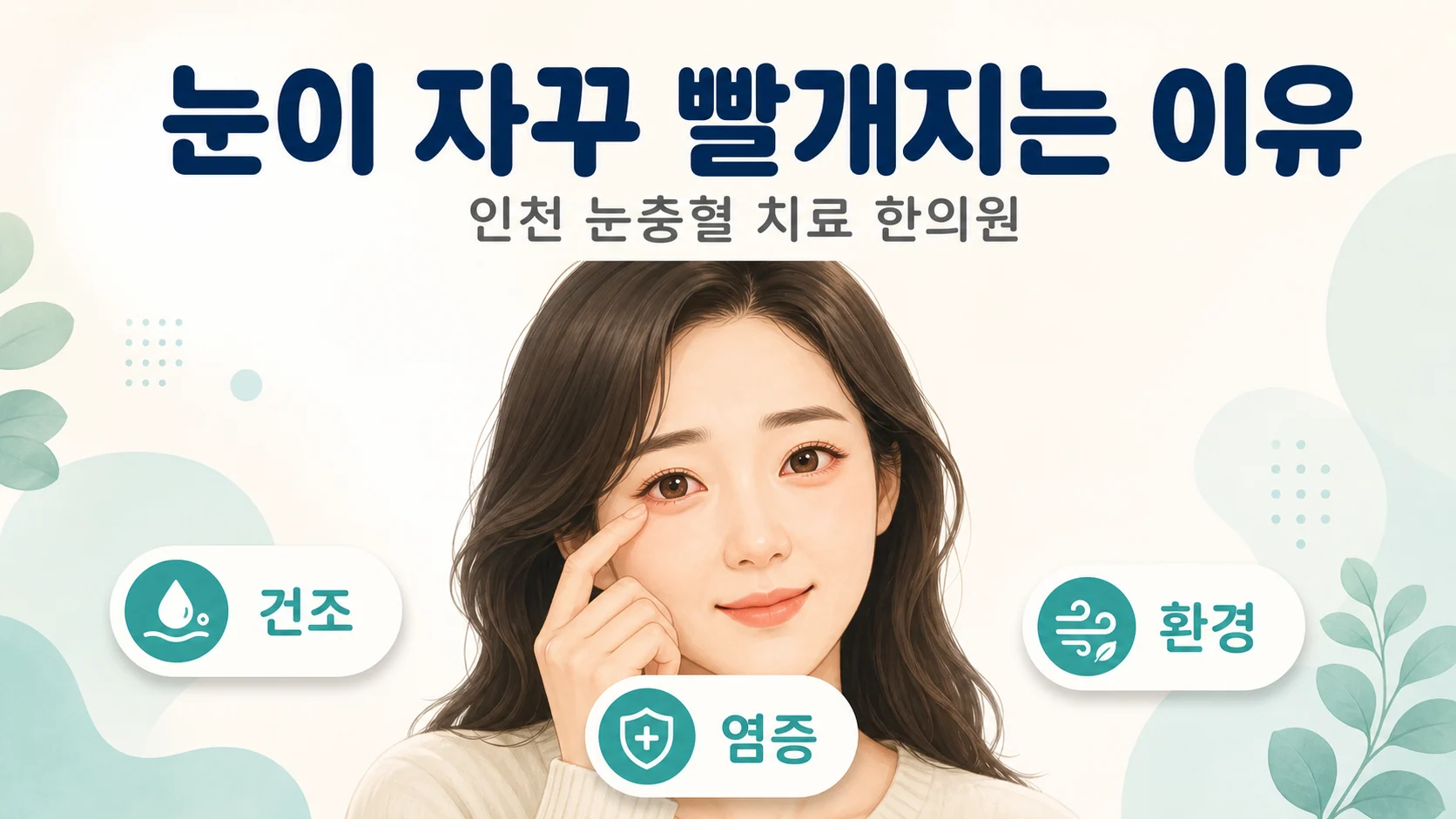 인천 눈충혈 치료 한의원에서 다루는 눈 충혈의 여러 원인을 보여주는 이미지