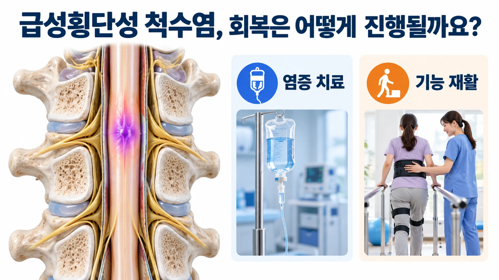 급성횡단성 척수염, 퇴원 후 회복과 재발이 걱정될 때