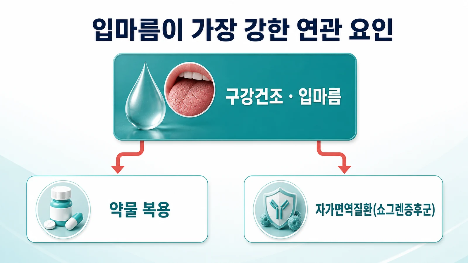 입마름이 구강작열감증후군의 가장 강한 연관 요인