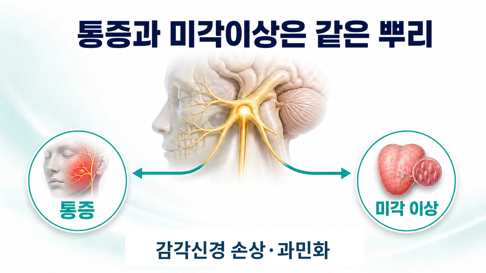 통증과 미각이상은 같은 뿌리