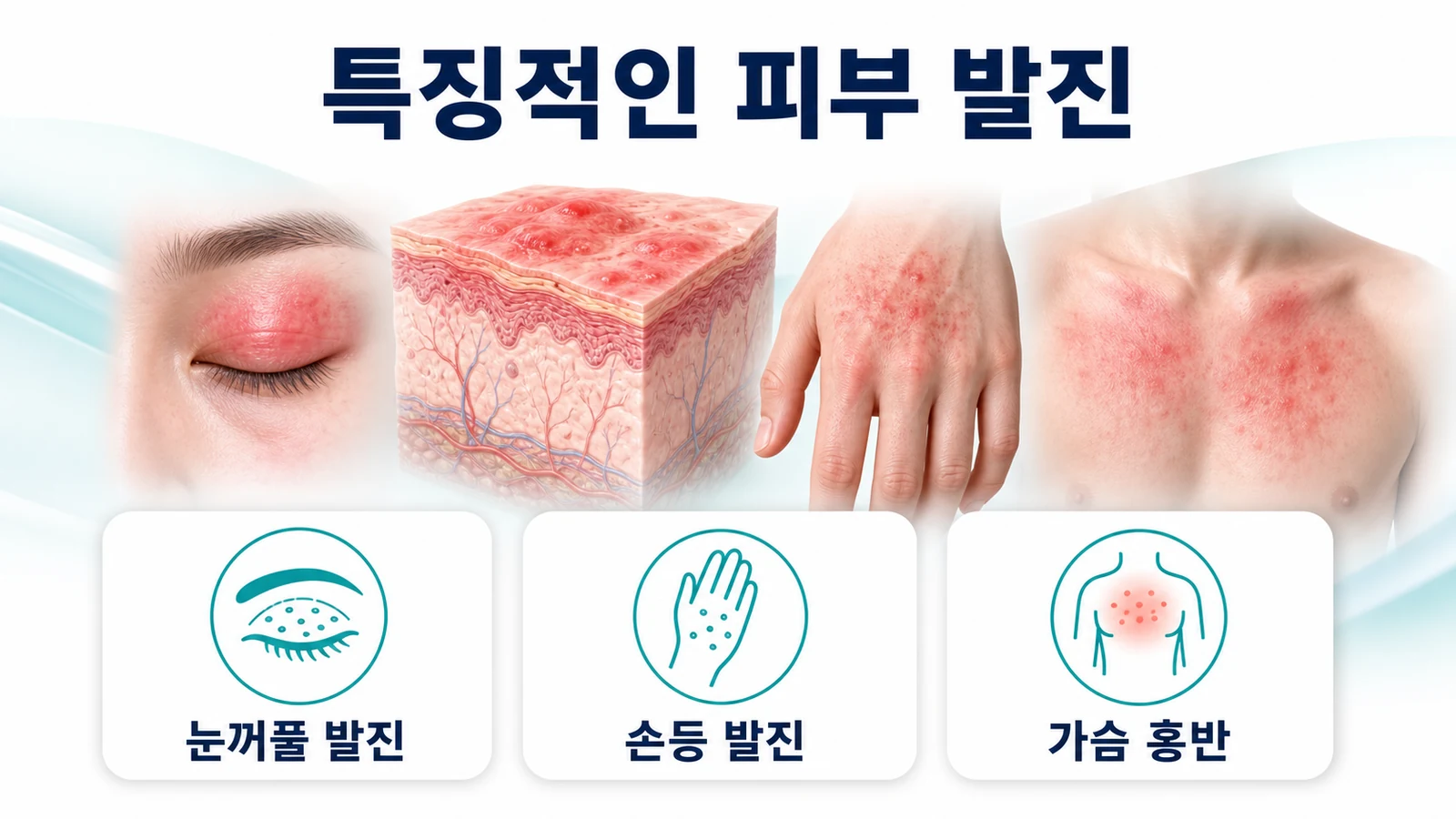 근력 저하와 피부 발진이 함께 올 때