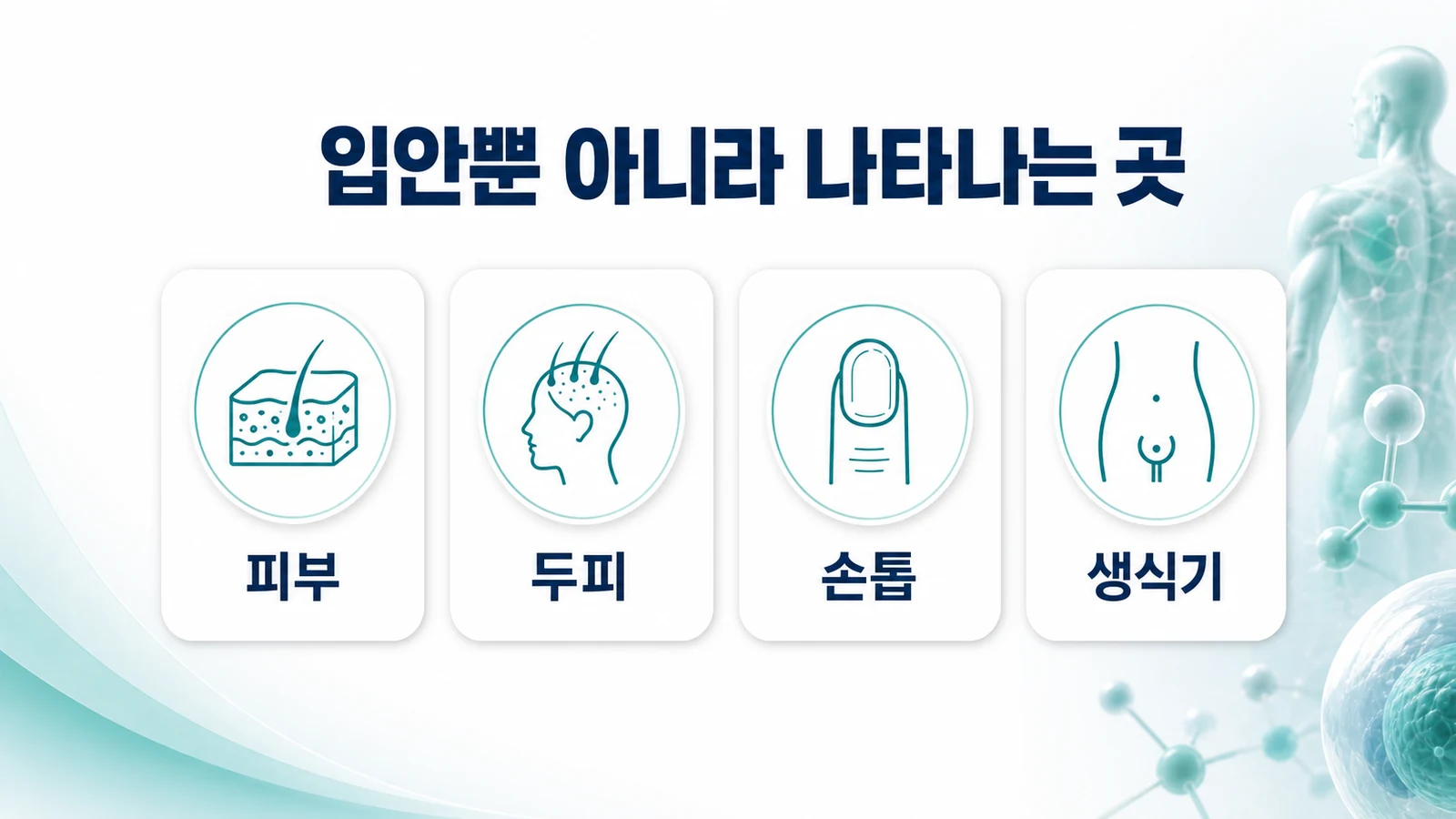 볼 안쪽 하얀 레이스 무늬가 보일 때