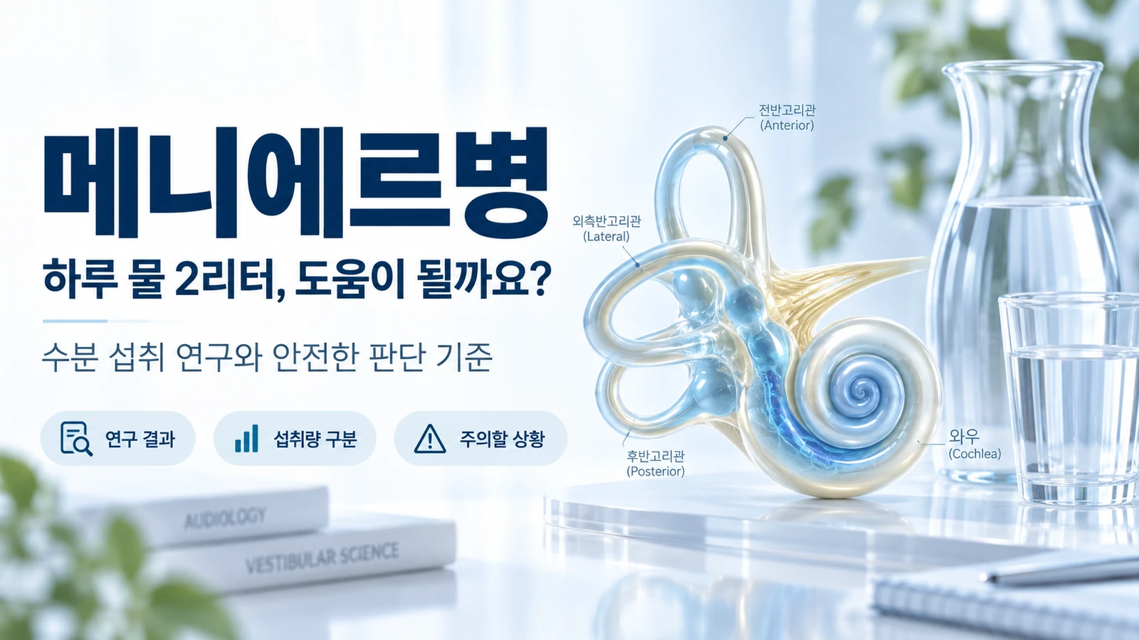 메니에르병, 물 2리터 마셔도 될까요?