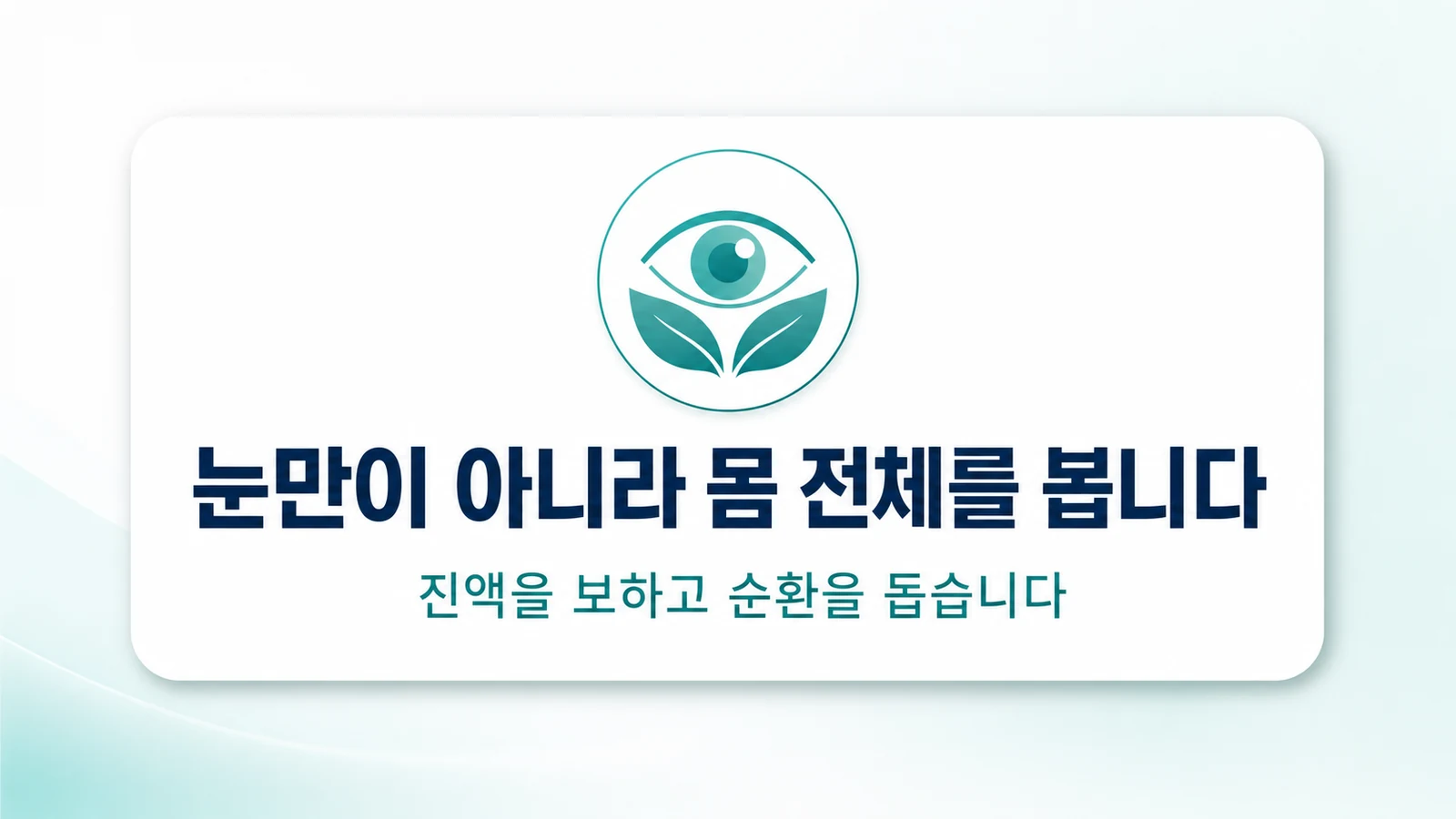 눈만이 아니라 몸 전체를 봅니다