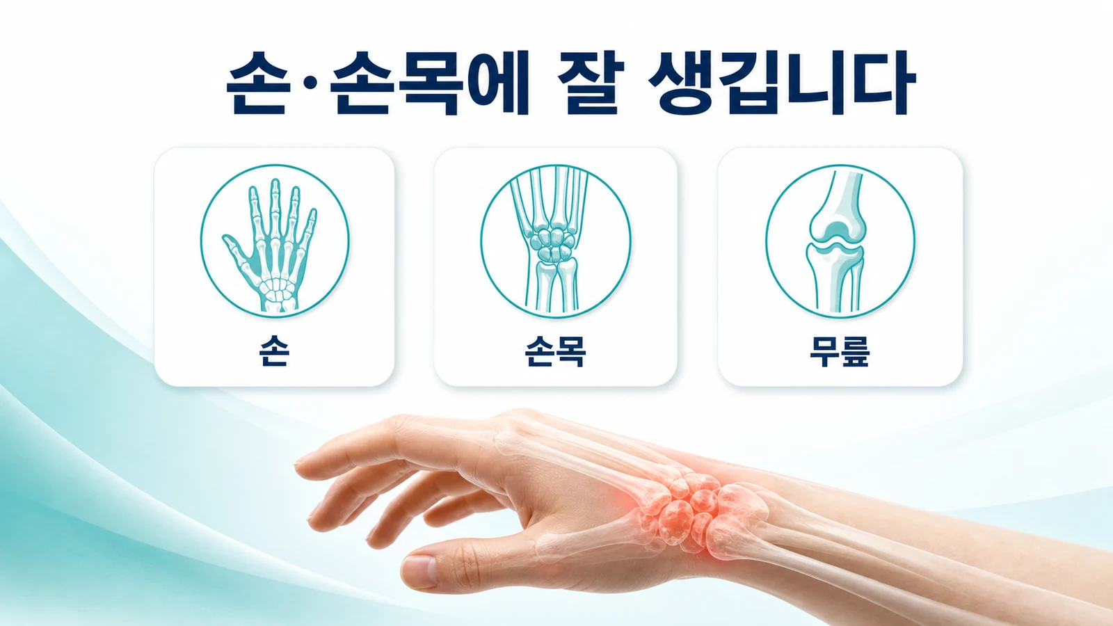 손·손목이 갑자기 붓다 가라앉을 때