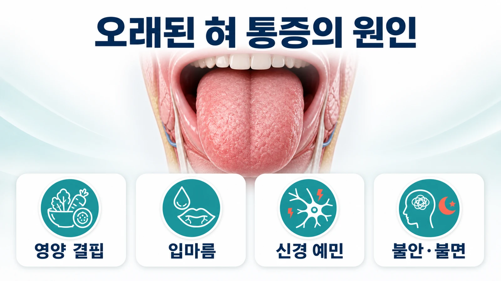오래된 혀 화끈거림의 원인