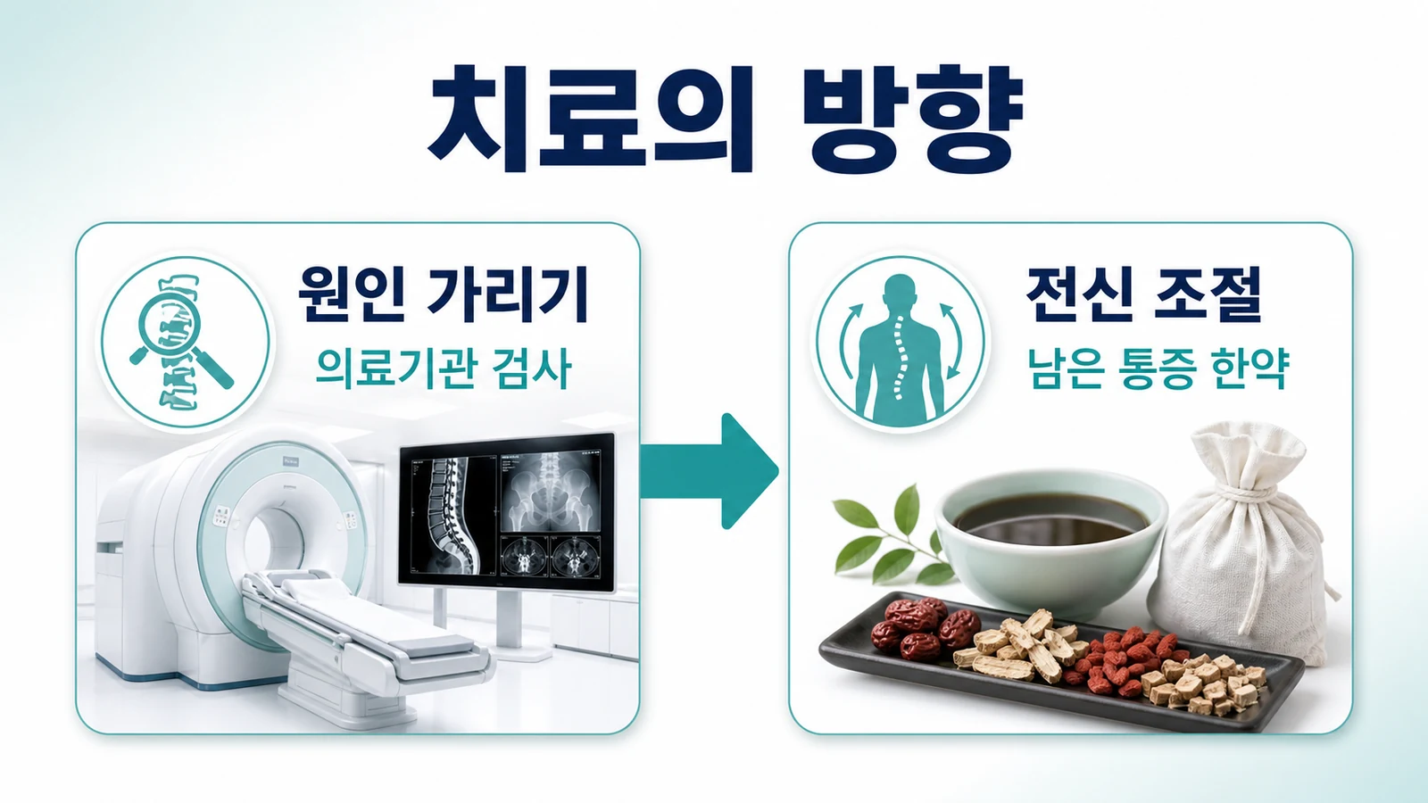 치료의 방향 — 원인 가리기와 전신 조절