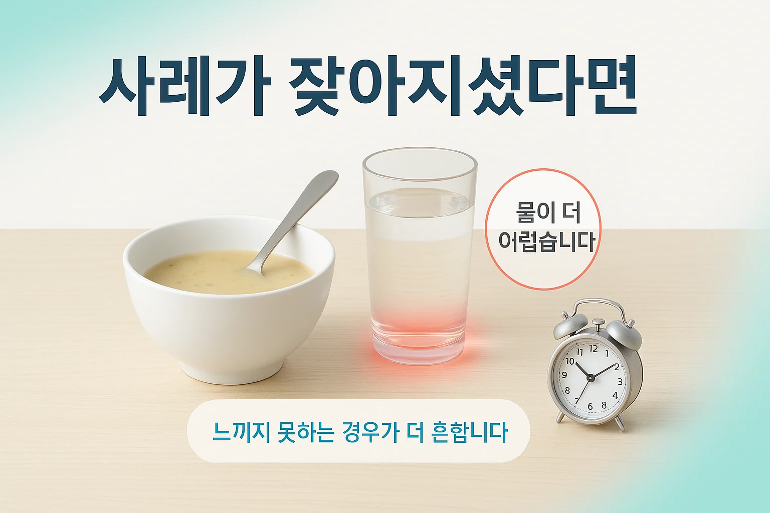 파킨슨병 삼킴곤란, 사레가 잦아질 때